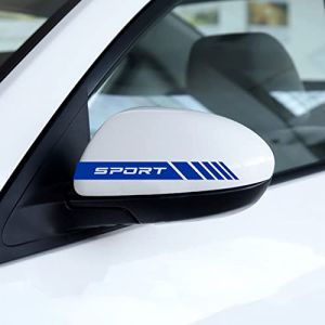 Autodomy Autocollants Stickers Rétroviseur de Voiture avec Rayures Design Stripes Pack de 6 Unités de Largeurs Différentes pour Deco Tuning Voiture Design Sport (Bleu) (Domy Company, neuf)