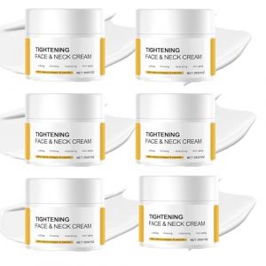 Crème raffermissante pour le cou aux peptides et au rétinol - Crème raffermissante pour le visage et le cou - Lifte la peau relâchée, lisse les rides et ridules, hydratant anti-âge (6pcs) (henanluoyi, neuf)