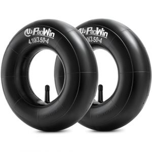 PaoWin 1Pcs 4.10/3.50-4 chambre &agrave; air pour roue de brouette 4.10 3.50-4 Heavy Duty chambre &agrave; air 4.10/3.50-4 Compatible avec pneus de brouette 4.10-4 3.50-4 jardin, remorque, tondeuse |Valve TR13 (PAOYINGDON, neuf)