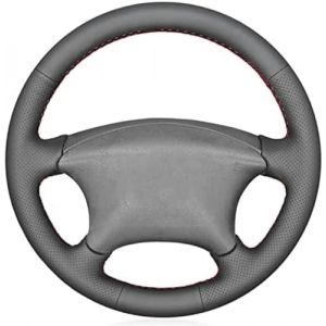 RAVCDES Couvre Volant en Cuir Noir, pour Citro&euml;n Xsara Picasso 2001-2010 pour Berlingo 2003-2008 C5 2001-2006 Housse de Protection de Volant de Voiture Cousue &agrave; la Main (BingNing712, neuf)