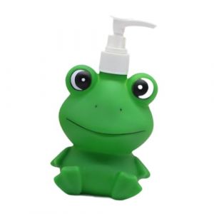 siduytin Distributeur de savon amusant, bouteille &agrave; pompe vide et rechargeable pour enfants, cadeau de salle bain, motif cerf rose, Grenouille (quoality, neuf)
