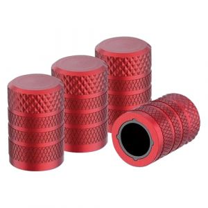 Flaconi 4PCS Valve Pneu Voiture,Bouchon Valve Pneu Voiture,Bouchon Pneu Voiture,Bouchon Valve Pneu,Bouchon de Valve Voiture,Bouchon de Valve,Convient aux Camions Voitures Vélos Motos SUV(Rouge) (shenhua auto, neuf)
