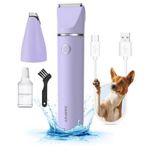 Casfuy Tondeuse à pattes de chien - Tondeuse silencieuse avec double paire de ciseaux - Rechargeable par USB - Pour l'épilation des pattes, des yeux, des oreilles, du visage et des fesses (Ospets Store, neuf)