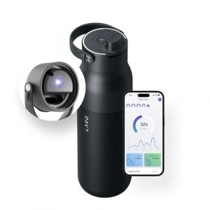 LARQ Bouteille PureVis 2 680ml - Bouteille d’eau auto-nettoyante avec purificateur UV, acier inoxydable isolé, application de suivi, réutilisable, Garantie 2 an, Obsidian Black (LARQ, Inc., neuf)