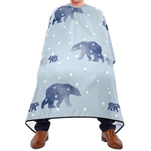 Cape De Coiffure Ours Polaire Hivernal Barber Cape De Salon Professionnel Perm&eacute;able &Agrave; L'Air R&eacute;glable Coupe Cheveux, Pour Le Dyeing, Femme, Adultes, 140x168cm (ZouYeShop, neuf)