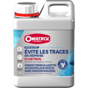 OWATROL FLOETROL Additif pour Peinture Emulsionn&eacute;e - Pouring M&eacute;dium Acrylique - Tous Travaux de Peinture Ext&eacute;rieurs et Int&eacute;rieurs - Evite Trace et Cordage - Finition Lisse et Uniforme - 10L (OWATROL, neuf)