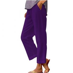 Pantacourt Femme, Pantalon Ample Femme Fluide, Tenues de Sport, Pantalon Lin Grande Taille, Lin, Combinaison de Sudation, Linen Pants Women, Leggings Sport Femmes, Leggings Yoga, Yoga, Vetements Mode (keainie, neuf)