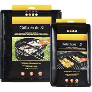 Durandal Ensemble de plaques de Cuisson rectangulaires antiadhésives 2 Plateaux par Gril | Plateaux 2 formats (Grille 1,5 L) (Grille 3 L) … (bcdirekt, neuf)