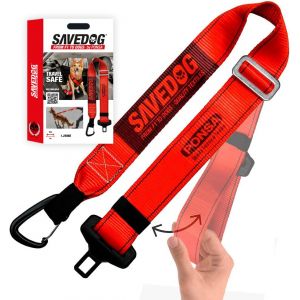 Ceinture de s&eacute;curit&eacute; homologu&eacute;e pour chien Fabrication espagnole. Sangle r&eacute;glable, r&eacute;sistance 1 000 kg. R&eacute;f. 027172050102 (Industrias Ponsa, neuf)