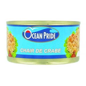 OCEAN PRIDE Chair blanche de crabe en conserve - Origine FRANCE - Marque Ocean Pride - 170G (Lot de 2 bo&icirc;tes) (Bo Time - Direct Fabricant, neuf)