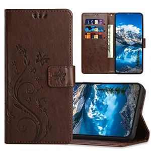 Coque pour Samsung Galaxy Note 10 / Galaxy Note 10 5G, Housse en Cuir PU avec Fonction de Support, Etui &agrave; Rabat Portefeuille Coque Compatible avec Samsung Note 10 / Note 10 5G, Marron (JZhou Store, neuf)