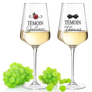 Leonardo Verre à vin avec gravure – Trauzeugin – Cadeau pour les amateurs d'été et les amateurs de vin – Verres à vin – Cadeau d'anniversaire pour femmes et hommes Couleur Puccini UV (GRAVURZEILE, neuf)