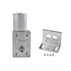 CHANCS 370WG 12V DC 0.6RPM DC Worm Geared Drive Motor High Torque Fixed Motor Bracket (Moteur &agrave; engrenage &agrave; vis sans fin 12V DC 0.6RPM DC - Support de moteur fixe &agrave; couple &eacute;lev&eacute;) (CHANCS MOTOR, neuf)