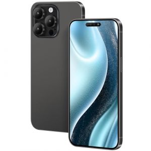 FufoneUS Affichage Faux Jouets téléphone téléphone Portable modèle métallique réplique Non Fonctionnement 1:1 téléphone pour téléphone 15 Faux Jouet Mobile (pour 15 Pro Noir Écran Couleur) (Hombodar Tech, neuf)