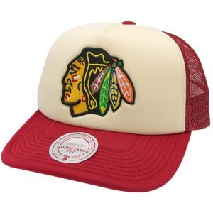 Mitchell & Ness NHL Vintage Block Casquette de camionneur de hockey sur glace - 100 % polyester, réglable, homme, femme, enfant, unisexe, printemps, été, automne, hiver, Chicago Blackhawks Casquette (generixX, neuf)