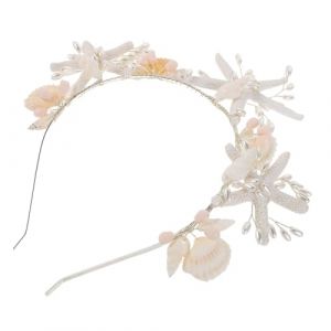 Veemoon Bandeau Orn&eacute; de Bijoux Coquillages Serre-t&ecirc;te Sir&egrave;ne pour Femme D&eacute;coration de Cheveux pour Mariage Bord de Mer Accessoires de Coiffure avec &Eacute;toiles de Mer (Quiet Window, neuf)