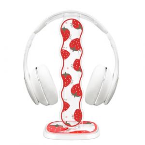 DiyGody Support Casque Universel avec Base Solide, Support de Bureau pour &Eacute;couteurs Portable D&eacute;tachable, Dessin de Fraise Fleur pour Femmes, Porte Casque en Acrylique pour Headset Sony/Philips/Bose (DiyGodyEU, neuf)