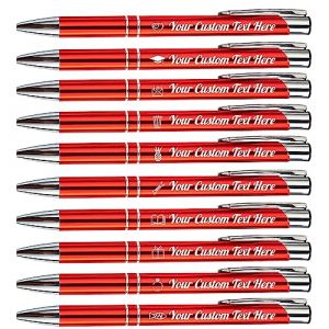 Dhykeran stylos &agrave; bille personnalis&eacute;s nom de l'entreprise Logo imprimer du texte sur des stylos pour un cadeau de remise de dipl&ocirc;me d'anniversaire (Tentoper Official Store, neuf)