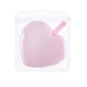Healvian Lot de 3 Houppettes D&eacute;maquillantes de C&oelig;ur Lingettes Nettoyantes Visage Lavables et R&eacute;utilisables Couleur Rose Accessoires Maquillage Doux pour Nettoyage Quotidien (Pxinyao, neuf)