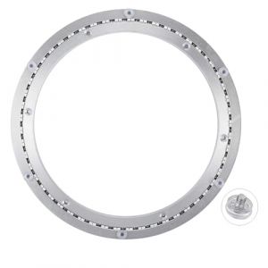 Plateau Tournant TV Silencieux,40cm Plaque Rotative Grand, Heavy Duty Mecanisme Plateau Tournant Table Lisse en Alliage D'aluminium pour D'affichages Meubles Service Show (WeiHongKai, neuf)