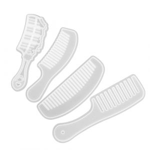 Healvian 4pi&egrave;ces Moules Silicone Pour Fabrication De Peignes Mod&egrave;les De Peigne Vari&eacute;s Croissant Dentel&eacute; Pour &agrave; (Le Sengyu, neuf)
