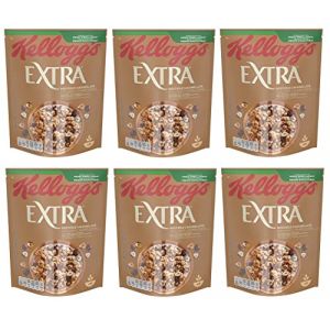 Kellogg's Extra Nocciole Lot de 6 flocons d'avoine croustillants avec noisettes caram&eacute;lis&eacute;es 100 % grains entiers 375 g (Italiaen Gourmet UK Ltd, neuf)