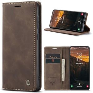 Phernykas Coque pour Samsung Galaxy S25/S24 5G Case Portefeuille Cover, Housse Flip en Cuir PU Protection Pochette Wallet, [Magn&eacute;tique] [Kickstand] &Eacute;tui Samsung Galaxy S24 5G Porte Carte, Caf&eacute; (Phernykas, neuf)