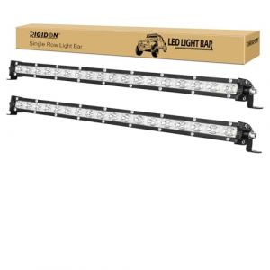 RIGIDON 2 Pcs 50 cm 20 Pouces 90W Slim LED Light Barre, 12V 24V Barre d'éclairage LED, Projecteurs lumière Spotlight pour Offroad Véhicules Voiture camions SUV 4x4 Tracteur, 6000K feu antibrouillard (Sanyue-EU, neuf)