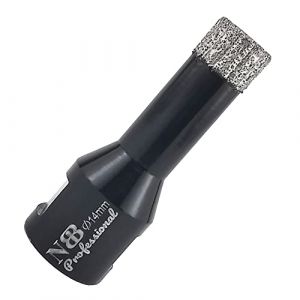 NBB Scie cloche diamant brasé sous vide avec M14, pour le forage à sec ou humide de manière professionnelle sur porcelaine dure, céramique, carrelage, granit, pour meuleuse d'angle (Dia.14mm) (EASTAR SUPER HARD TOOLS S.L., neuf)