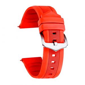 BINLUN Bracelet de Montre en Silicone Sport Remplacement Bracelet en Caoutchouc Homme/Femme(Blanc/Rouge/Noir/Bleu/Orange/Vert/Gris) (12mm/14mm/16mm/18mm/19mm/20mm/21mm/22mm/24mm) (BINLUN FLAGSHIP STORE FR STORE, neuf)