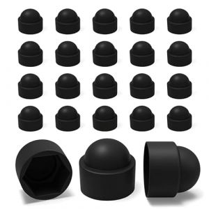 Ajile &ndash; 20 Caches &Eacute;crous M6 - Cl&eacute; 10 mm &ndash; Prot&egrave;ge &Eacute;crou Et Vis &ndash; Capuchons Plastique Noirs R&eacute;sistants &ndash; Cache Vis D&eacute;coratif, Protection Anti-Rouille Et Finition Propre - Bricolage (ajile - Fabricant Fran&ccedil;ais de Quincaillerie, neuf)