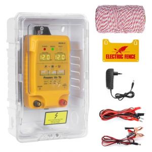 15 KM ClôTure éLectrique , ClôTure éLectrique Pour Animaux ClôTure éLectrique Pour Animaux ÉLevage D'Animaux ÉLectrique ContrôLeur Vache Moutons (Yellow) (yaofashangmao, neuf)