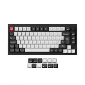 Keychron Q1 HE QMK Clavier M&eacute;canique Personnalis&eacute; sans Fil avec Bouton, 2,4 GHz/Bluetooth/Filaire, Commutateurs Magn&eacute;tiques Gateron R&eacute;tro&eacute;clair&eacute;s RVB Programmables pour Mac Windows, Noir Carbone (Keychron FR, neuf)