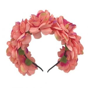 Fausse fleur d&eacute;cor couronne bandeau Imitation Rose fleur bandeau fleur couronne casque Pour femmes filles accessoires de cheveux(Color5) (Q2001Hc, neuf)