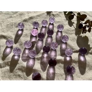 FAIRY TAIL & GLITZER FEE Lot de 20 billes en verre cristal violet de qualité supérieure pour décoration, collections, projets créatifs de bricolage, 16 mm de diamètre (Fast Tiger, neuf)