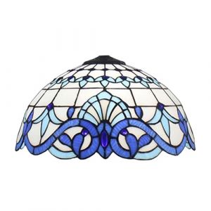 AIBOTY 16 Pouces Baroque Abat-Jour Remplacement Seulement Grands Abat-Jour de Style Tiffany, Lampe en vitrail Vintage chemin&eacute;e adapt&eacute; pour Lampes de Table lampadaires Suspension lumi&egrave;re,Blanc (QQXIEUK, neuf)