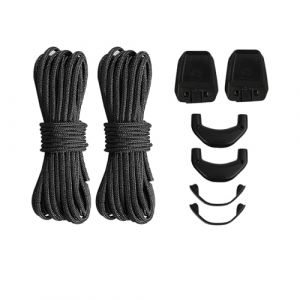 Wvxilyr Lacets fins de 1,5 mm pour Salomon Chaussures de Ski, lacets Sans La&ccedil;age, avec Syst&egrave;me de Verrouillage Rapide, Sans N&oelig;ud, Autobloquants, pour Sports et Randonn&eacute;es, 140 cm (Noir) (HuiXingMing, neuf)