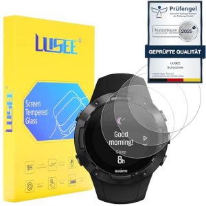 Lusee 3 Pi&egrave;ces Verre Tremp&eacute; pour Montre Connect&eacute;e (Ronde, Diam&egrave;tre 38mm) Universel Film Protection d'&eacute;cran [9H Verre Dur] [HD Clair] [Anti Rayure] [Anti Empreinte] 2,5D Film de Protecteur &eacute;cran (siumir-eu, neuf)