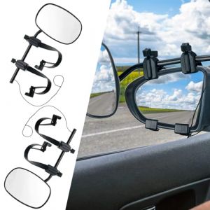 Rétroviseur Caravane,2 Pièces Rétroviseurs Extérieurs,Rétroviseur à Extension Réglable pour Voiture,Miroir de Remorquage pour Voiture,pour Tous Les Modèles de Voitures Courants. (Dazzling-EU, neuf)
