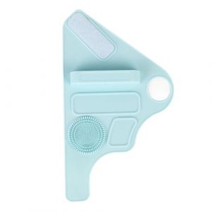 WOOXGEHM Bracelet en Silicone pour Palette de Maquillage, Doux et Robuste, Dragonne pour Palette de Mélange de Maquillage Avec Sangle de Fixation Réglable À Crochets et Boucles (Bleu) (Europanova, neuf)