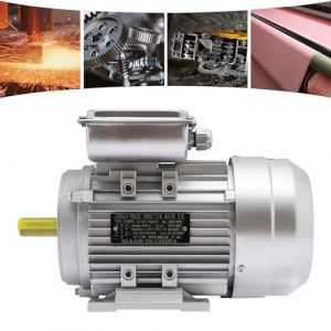 Moteur électrique monophasé Bétonnière 750 W, Bétonnière à ciment Moteur pour compresseur, Démarrage lourd, Moteur électrique 1380 pm, tige 1HP 19 mm (SHANGHDEU, neuf)