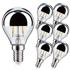 karedle oard G45 Kopfspiegellampe est une ampoule à filament LED, Le pack de 6 lampes LED avec une douille E14, imitant le style classique d'une ampoule Edison (Funey, neuf)