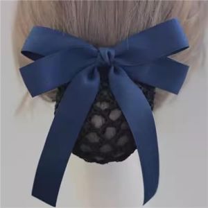 Pince à Cheveux avec Filet Pour Femme Filet à cheveux avec plaque de travail for hôtel, banque for dames, nœud papillon, filet à cheveux(Colour 2) (黄登回, neuf)