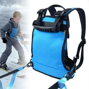Harnais de ski et de snowboard pour d&eacute;butants, pour enfants, ski et snowboard, figurine de ski bleue pour enfants, sangle d'entra&icirc;nement de ski de qualit&eacute; sup&eacute;rieure, harnais robuste pour chiens pour (ALFAXCELE, neuf)