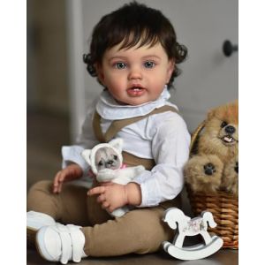 Anano Grande Poup&eacute;e Reborn Fille Porcelaine 24 Pouces 60 Cm Bebe Reborn Realiste Silicone Souple Reelle B&eacute;b&eacute; Reborn Nouveau-n&eacute; Toddler Reborn Dolls Cadeau d'anniversaire Jouets (J-J Link Global, neuf)