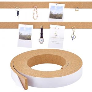 PH PandaHall 4m Bande de Liège Adhesive Rouleau de Liège Autocollant 4cm Ruban de Liège Bandes de Tableau D'Affichage pour Bureau Cuisine Salon École Fixer Divers Documents, Photos, Petits Objets (PandaHall FR, neuf)