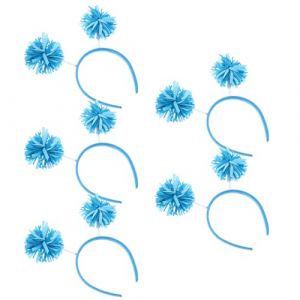 DEARMAMY Lot de 5 Serrage-T&ecirc;tes &agrave; Pompons avec Ruban Bleu Lac Saint-Patrick Accessoires pour Cheveux Festifs Serrage-T&ecirc;te Tr&egrave;fle Irlandais &Eacute;lastique Coiffe D&eacute;corative pour Cosplay et (Liiane, neuf)