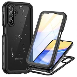 Focusor Coque pour Samsung Galaxy A15 &Eacute;tanche, [IP68 Imperm&eacute;able+Antichoc] 360 Full Body Integral avec Renforc&eacute;e Protection &eacute;cran Antipoussi&egrave;re Anti-Neige Waterproof Etui pour Samsung A15 4G/5G, Noir (Focusor FR, neuf)
