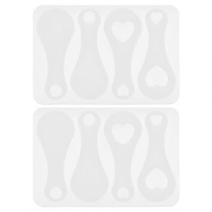 SEWACC Moules En Forme De Jeton De Caddie 2 Pièces Bricolage Jetons De Caddie Porte-Clés Porte-Clés Moules En Résine Époxy Pour Porte-Clés De Retrait De Chariot (HL·Mileage, neuf)