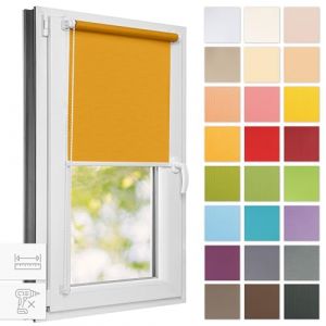 Estika Store Enrouleur sans percage - Or - 45 x 120 cm - Bloque 50-60% de la Lumière, Stores intérieurs pour Porte ou Fenetre (Estika, neuf)